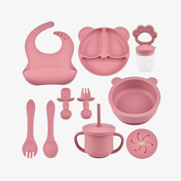 Ensemble d'Alimentation Silicone 9 Pièces Sans BPA